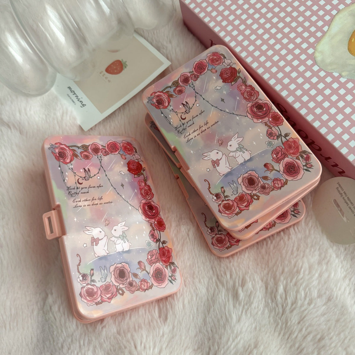 Estuche para lentes de contacto de color Romantic Rose Manor 