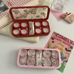 Estuche para lentes de contacto de colores Sweet Bunny Garden 