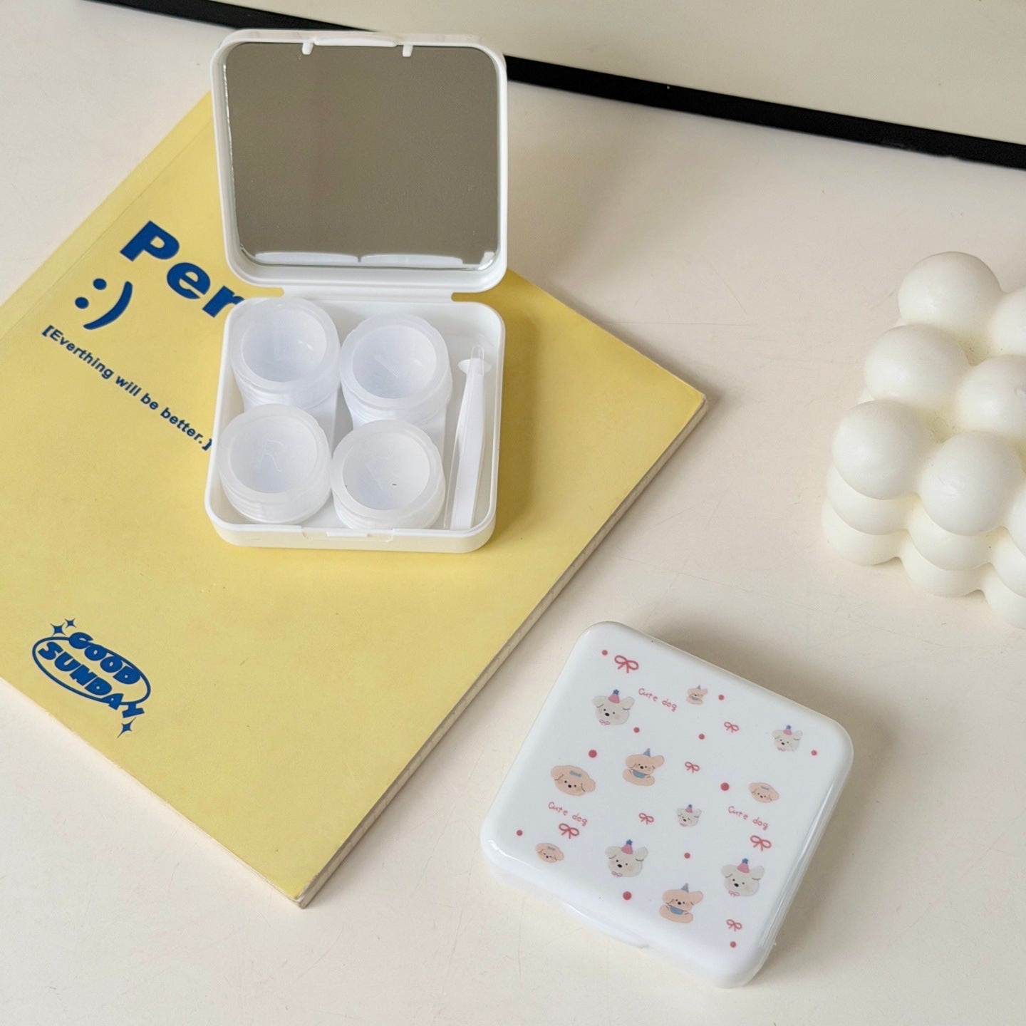 Estuche Kawaii de Lentes de Contacto de Animales Tiernos
