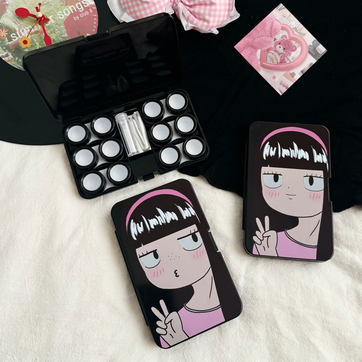 Estuche para lentes de contacto de color Sassy Girl