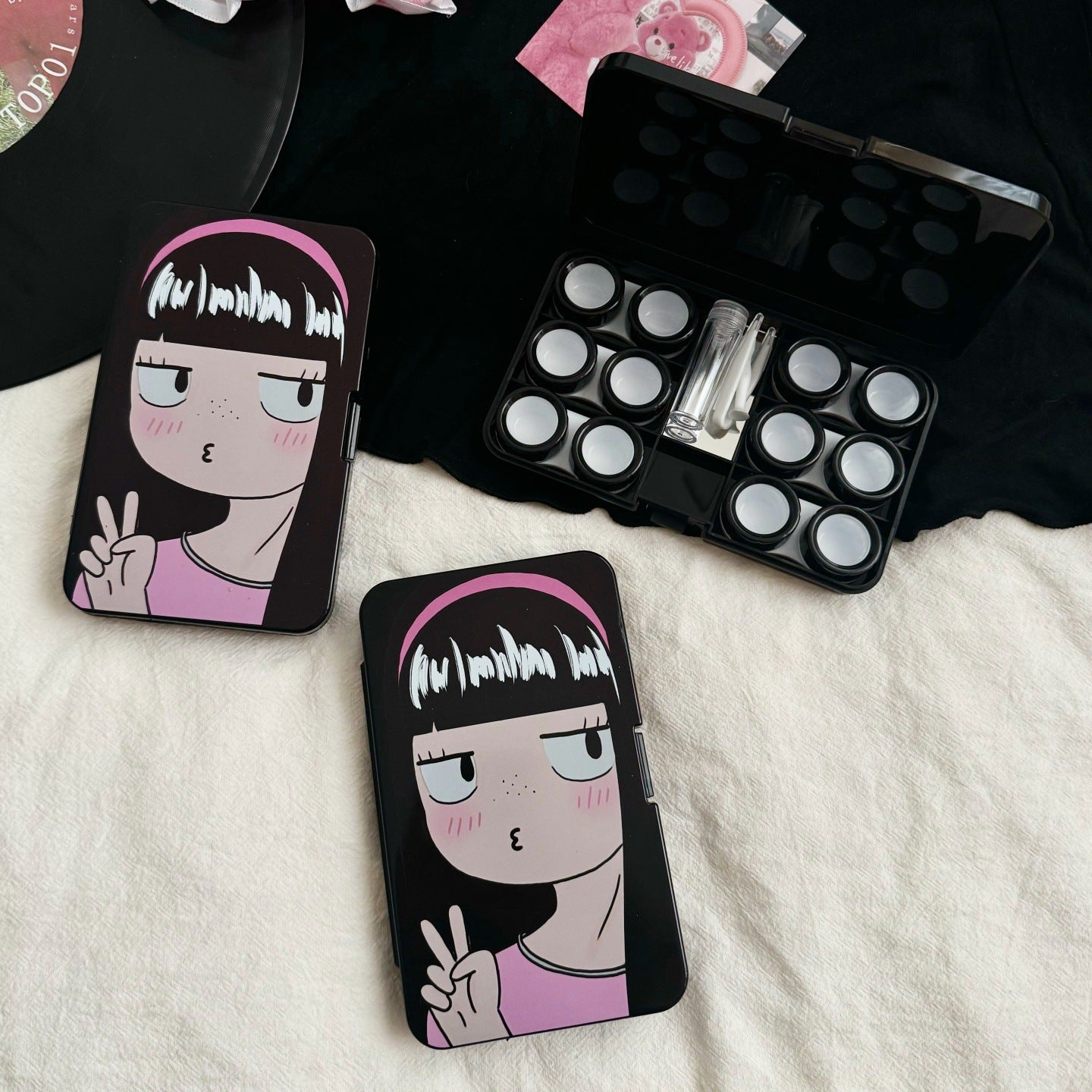Estuche para lentes de contacto de color Sassy Girl