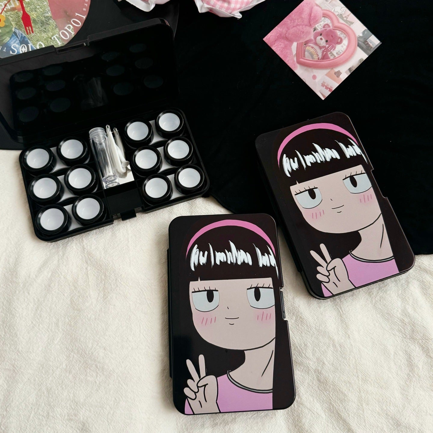 Estuche para lentes de contacto de color Sassy Girl