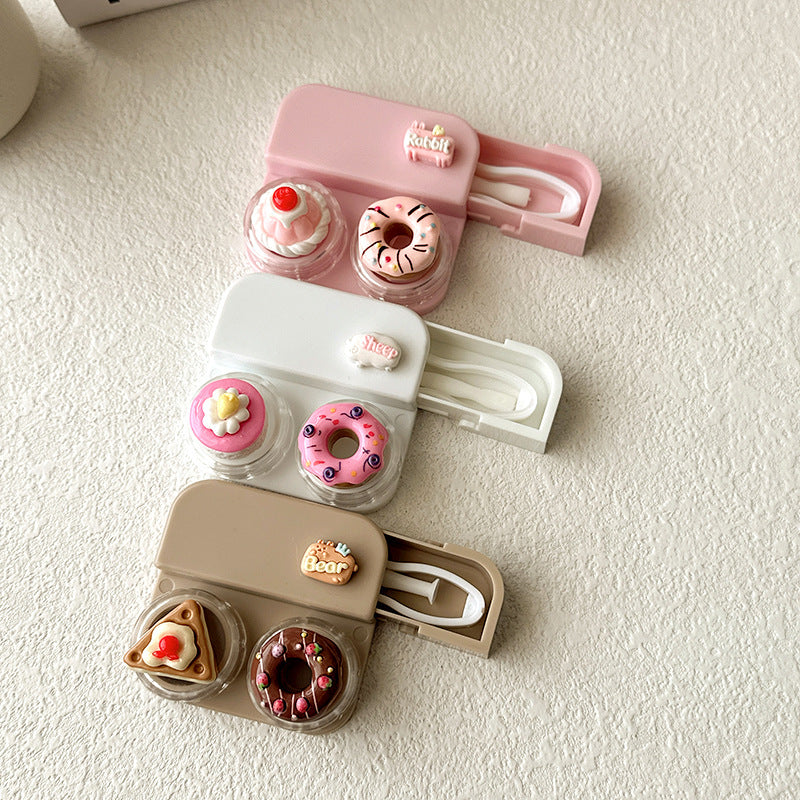 Estuche para lentes de contacto de estilo pastel encantador