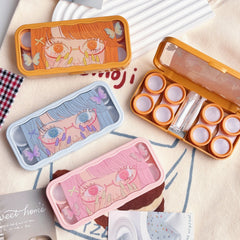 Estuche para lentes de contacto de color Manga Butterfly Eyes