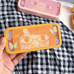 Estuche para lentes de contacto de color Manga Butterfly Eyes