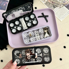 Estuche para lentes de contacto de color estilo Barbie