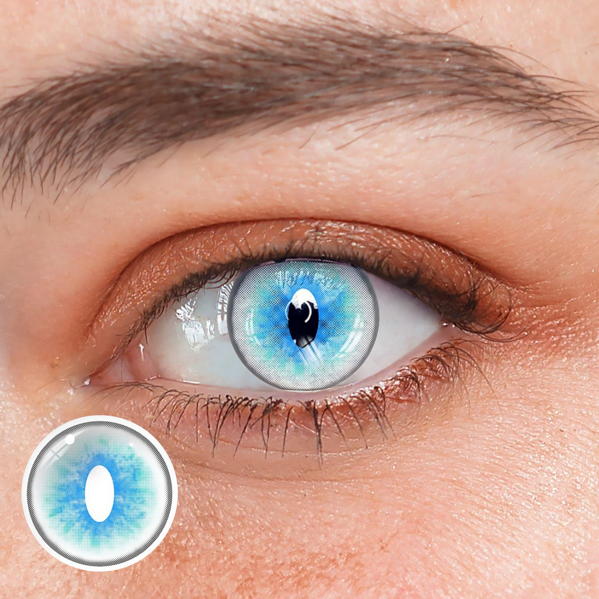 Lentes de contacto de color azul para cosplay de gato Ragdoll 