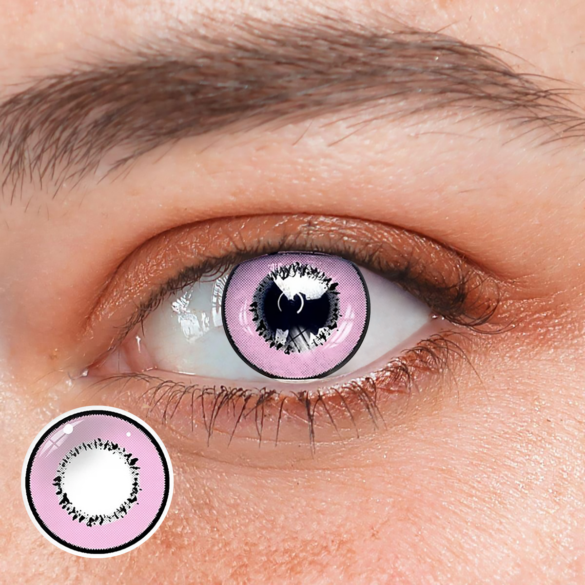 Lentes de contacto de color rosa con prescripción Cosplay Element 