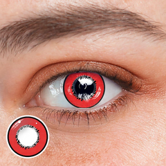 Lentes de contacto de color rojo con prescripción de Cosplay Element 