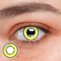 Lentes de contacto de color amarillo con prescripción de Cosplay Element 