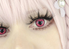 Lentes de contacto de color rosa Yandere de Anime de cielo estrellado de Halloween 
