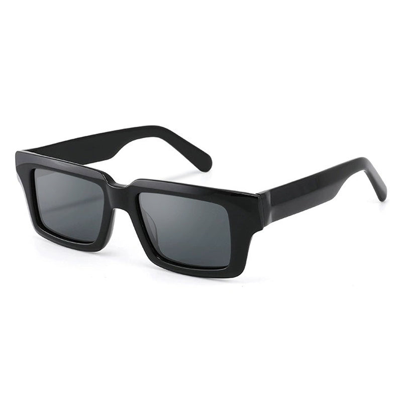Eulalia Rectangle Black Sunglasses