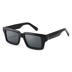 Eulalia Rectangle Black Sunglasses