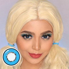 Lentes de contacto de color con prescripción azul Cosplay Element 
