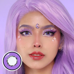 Lentes de contacto de color morado con prescripción de Cosplay Element 