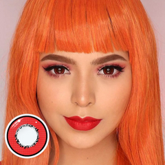 Lentes de contacto de color rojo con prescripción de Cosplay Element 