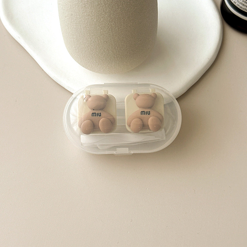 Estuche para lentes de contacto de colores Simple Bear 