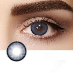 Lentes de contacto de color azul profundo