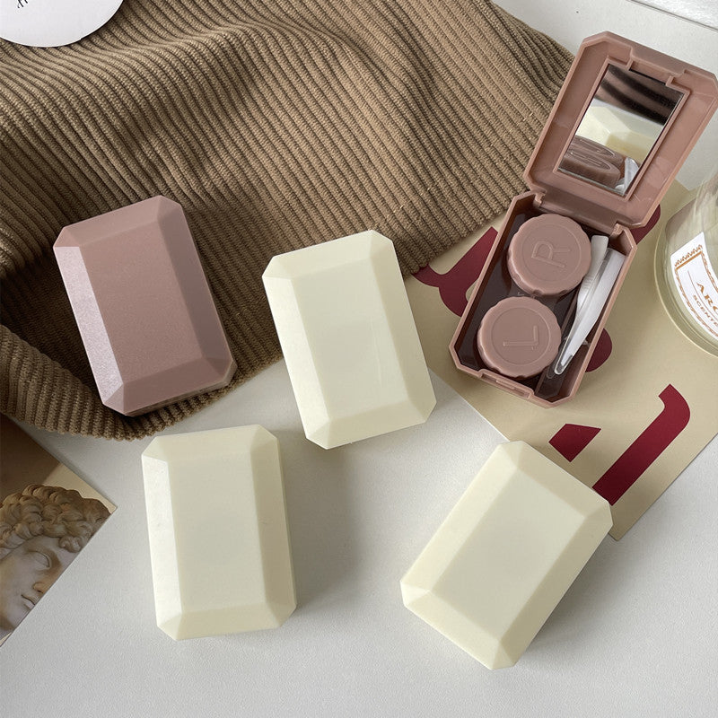 Estuche para lentes de contacto de color crema Shengqiao 