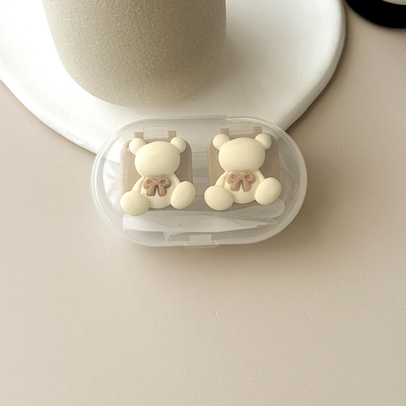 Estuche para lentes de contacto de colores Simple Bear 