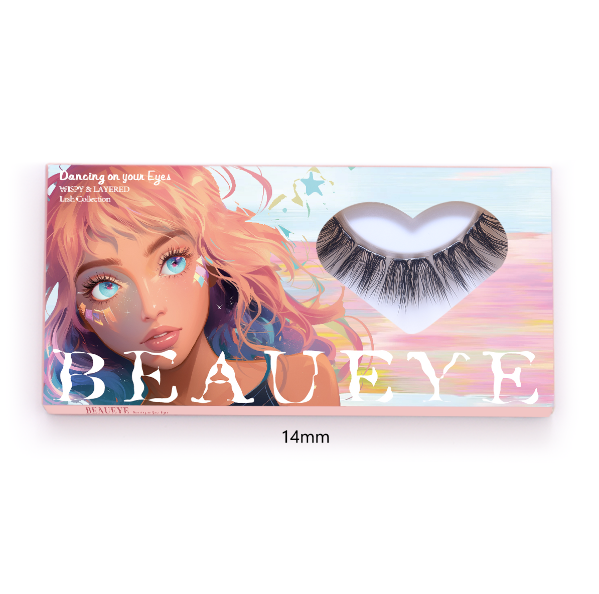 Pestañas negras Cristina - 14 mm