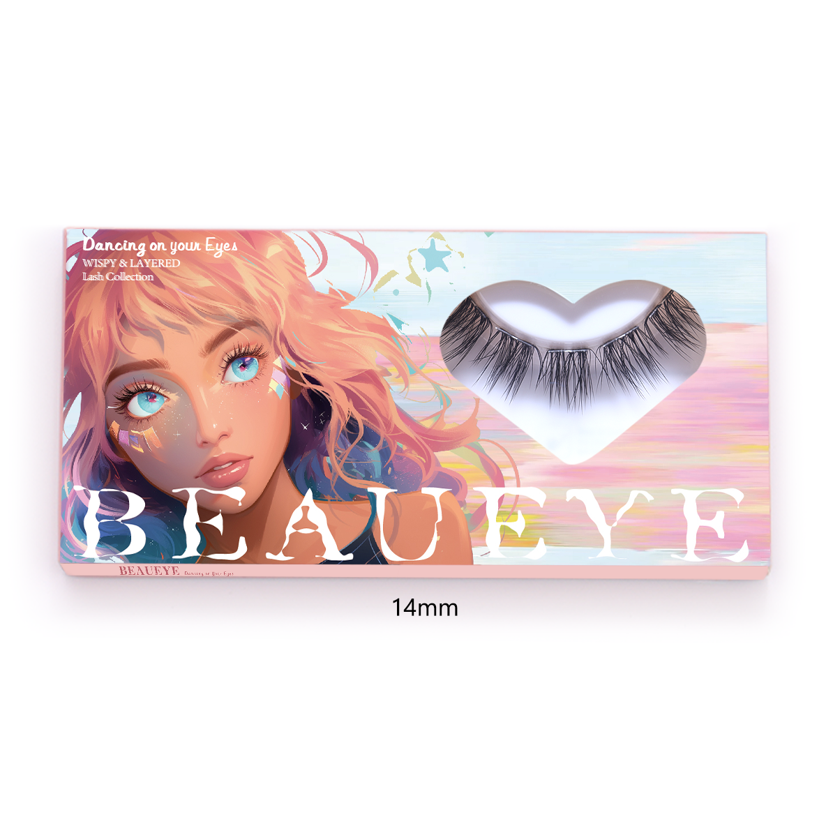 Pestañas negras Elisa - 14 mm