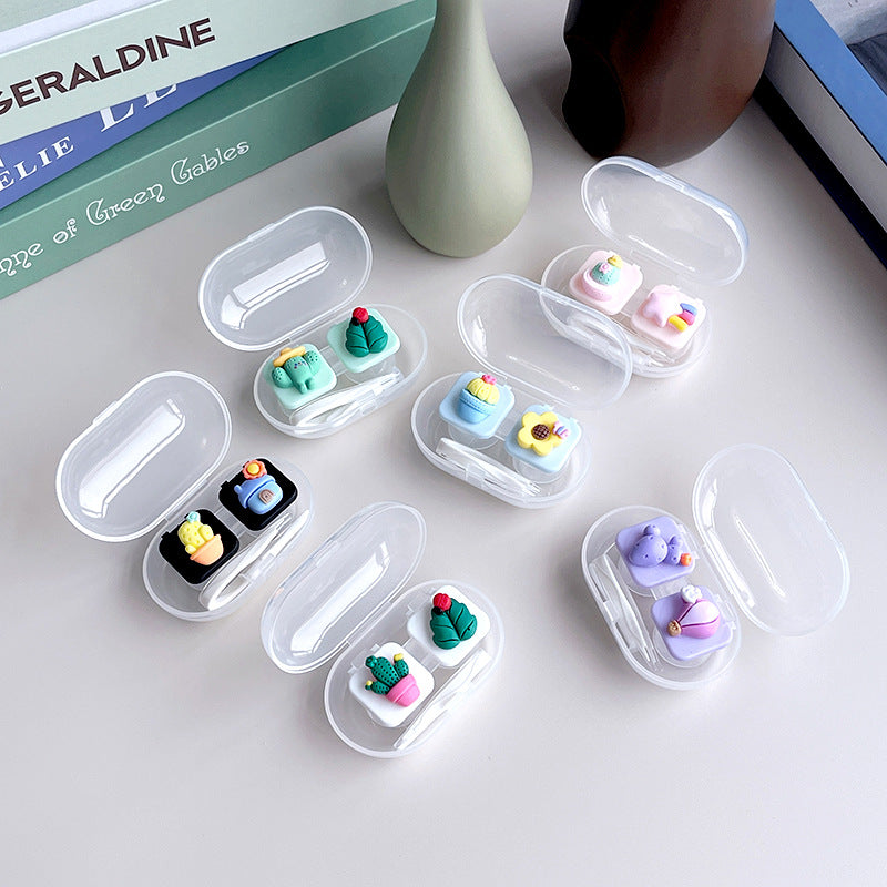 Estuche para lentes de contacto de colores DIY 