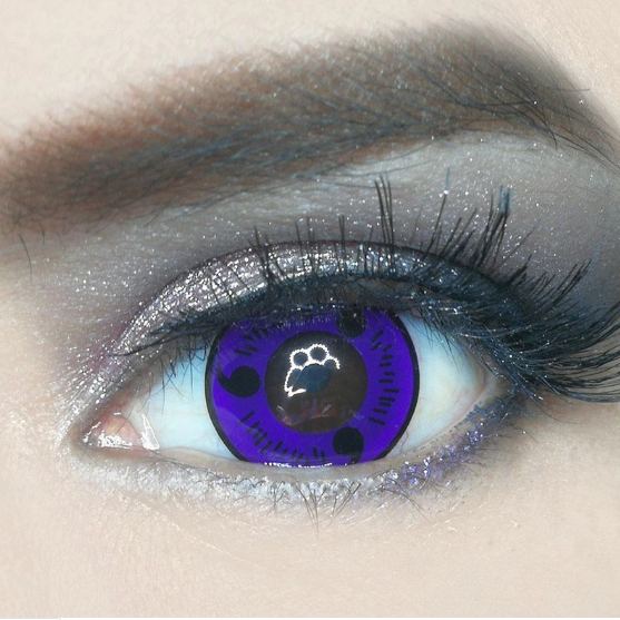 Lentes de contacto de color morado para cosplay de Sasuke Uchiha 