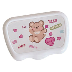 Estuche para lentes de contacto de colores con forma de oso 