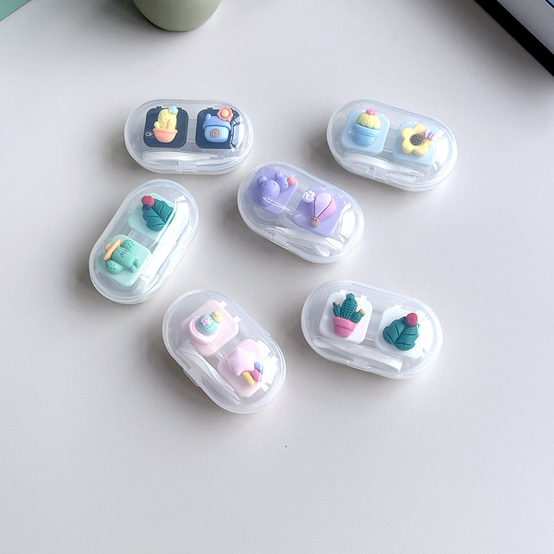 Estuche para lentes de contacto de colores DIY 