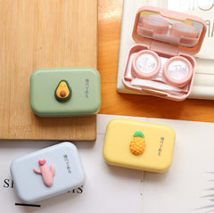 Estuche para lentes de contacto de colores simples con forma de pez INS 