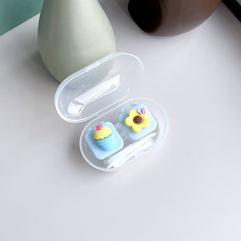 Estuche para lentes de contacto de colores DIY 