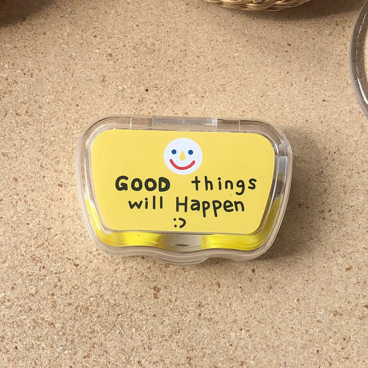 Estuche para lentes de contacto de colores con dibujos animados 