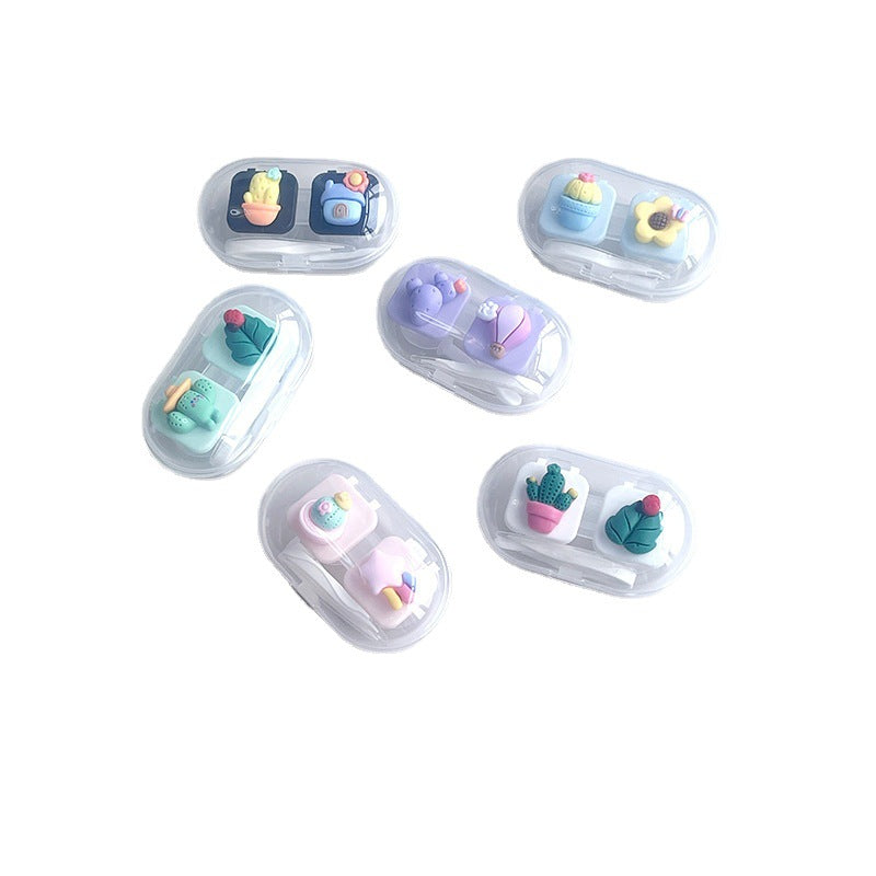 Estuche para lentes de contacto de colores DIY 