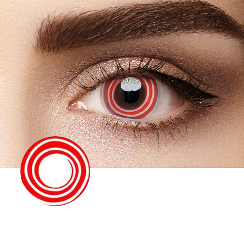 Lentes de contacto Cosplay Circle Red