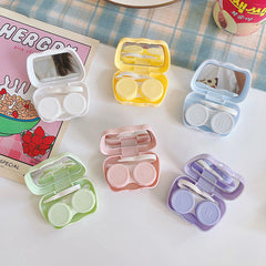 Estuche para lentes de contacto de colores con forma de oso 