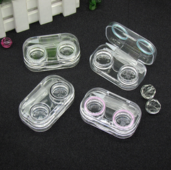 Estuche transparente para lentes de contacto de colores multicolor 