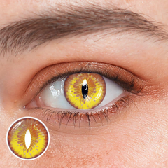 Lentes de contacto de color amarillo de Halloween DragonMaid