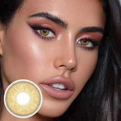 Lentes de contacto de color marrón ruso con prescripción médica 