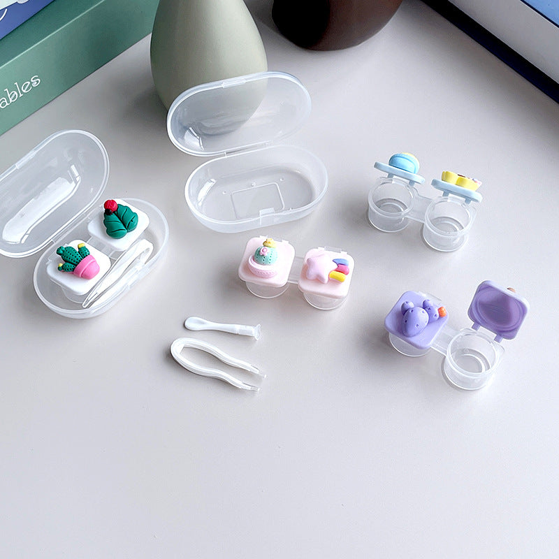 Estuche para lentes de contacto de colores DIY 