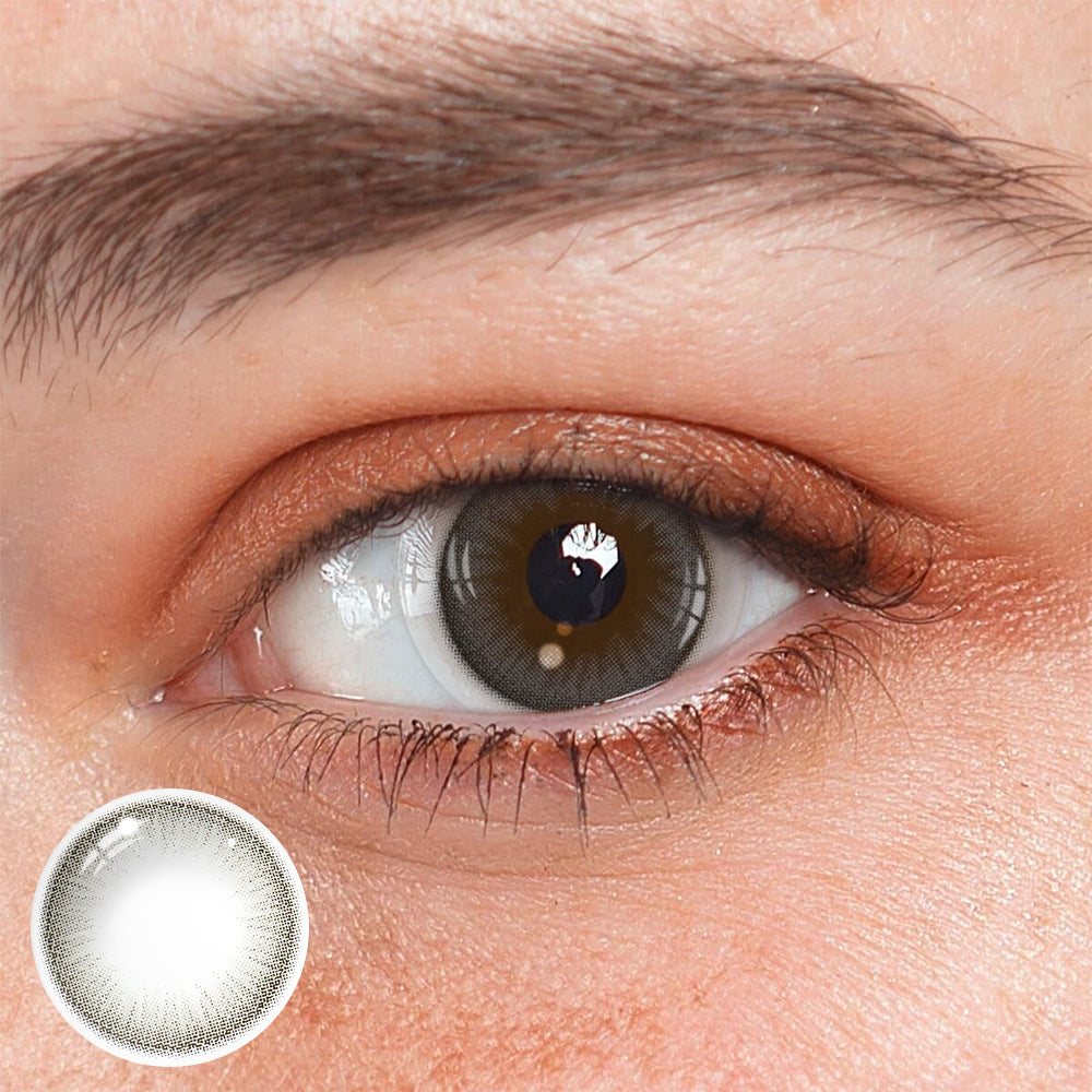 Lentes de contacto de color gris claro Sidra 