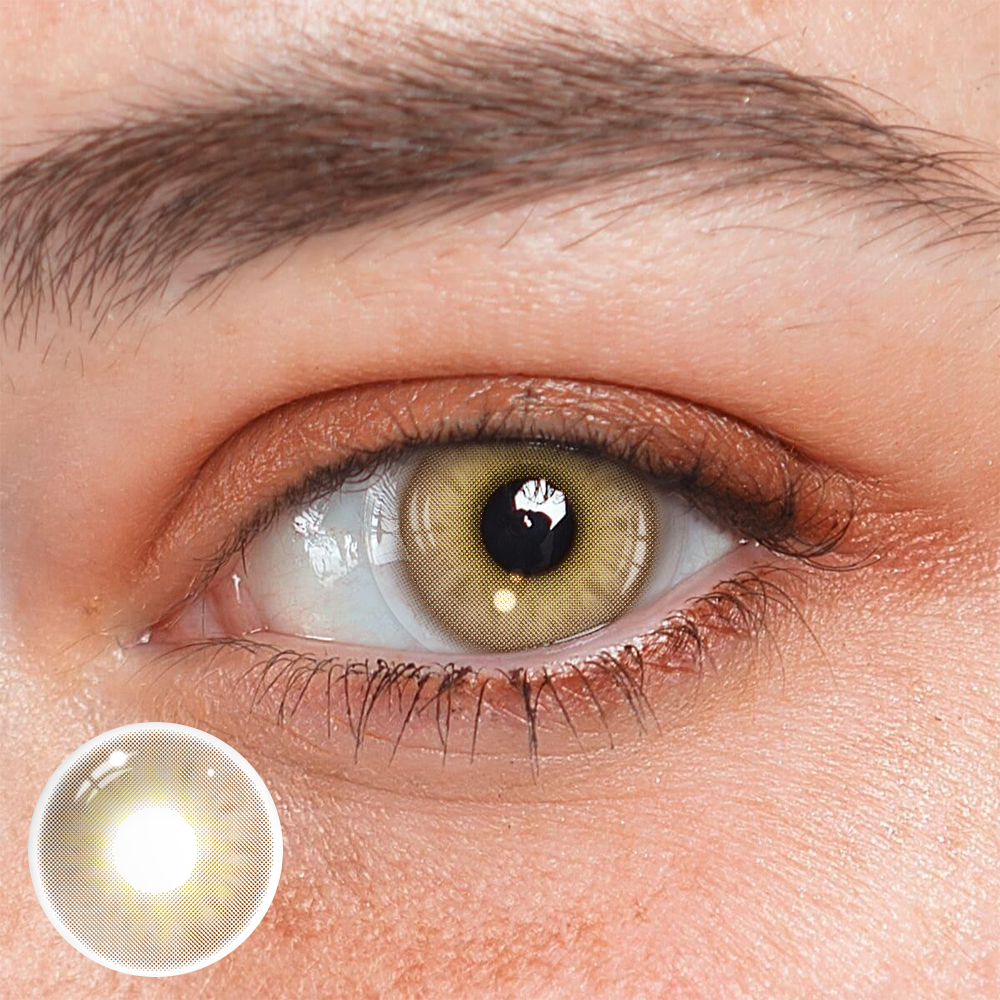 Lentes de contacto de color marrón romero 