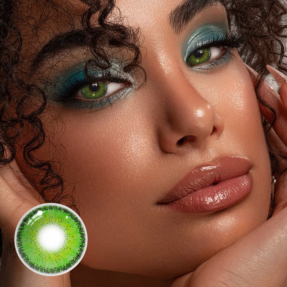 Lentes de contacto de color verde Morena