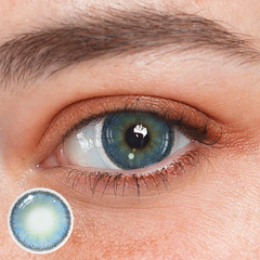 Lentes de contacto de color azul caramelo premium con prescripción médica 