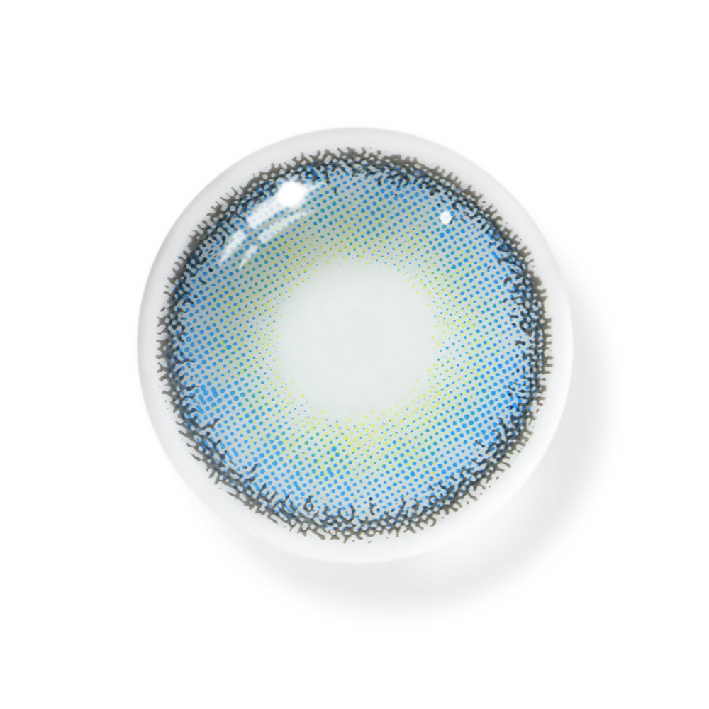 Lentes de contacto de color azul caramelo premium con prescripción médica 