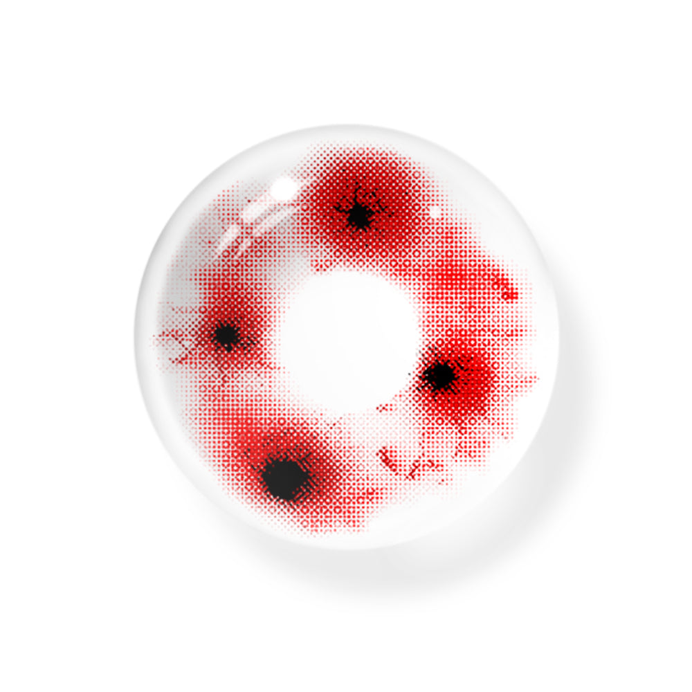 Lentillas de contacto rojas Bloodshot para cosplay