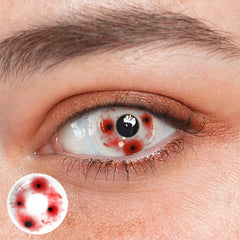 Lentillas de contacto rojas Bloodshot para cosplay