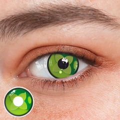 Lentes de contacto de color verde trébol de Genshin Impact para cosplay 