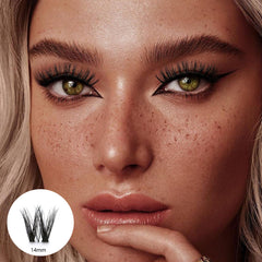 Pestañas negras Cristina - 14 mm