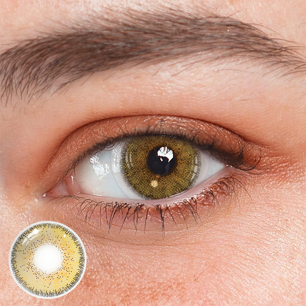 Lentes de contacto de color marrón avellana mármol 
